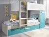 Etagenbett mit Kasten und - 3 x 90 x 190 cm - Weiß, natur Produktbild-Vorschau 10