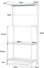 KOMFOTTEU Scaffale da cucina a 4 ripiani, scaffale in Anteprima dell’immagine prodotto 3