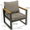 DEGAMO Diningset Loungeset KAMPALA 4-teilig, Alu anthrazit Produktbild-Vorschau 7