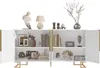 Sideboard Weiß Gold 152x40x75 cm - Moderne Anrichte mit Produktbild-Vorschau 16
