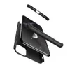 An exploded view of a smartphone case and screen protector for an iPhone 11, against a white background. Produktbild-Vorschau