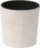 A close-up studio shot of a white textured plant pot with a black interior. Náhled obrázku produktu