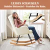 Schaukelstuhl Schaukelsessel Relaxsessel mit Teddystoff Produktbild-Vorschau 6