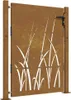 vidaXL Gartentor 100x150 cm Cortenstahl Gras-Design Produktbild-Vorschau 1