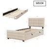 Letto imbottito Merax 90x190 cm con letto estraibile, Anteprima dell’immagine prodotto 5
