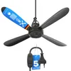 Ventilatore da soffitto portatile Ø40 cm nero, cavo di Anteprima dell’immagine prodotto 7
