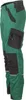 A pair of green and black work pants shown from the side. Produktbild-Vorschau
