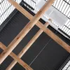 vidaXL Klietka pre vtáky so strechou oceľová čierna Náhľad obrázku produktu 5