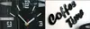 A collage showing a clock on the left and "coffee time" text art on the right. Voir les images du produit