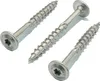 Three stainless steel screws are arranged diagonally on a white background. Anteprima dell’immagine prodotto