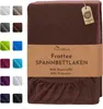 Frottee Spannbettlaken Spannbetttuch, 140x200 cm, Schoko Produktbild-Vorschau 1