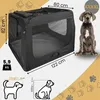 Faltbare Hundebox Schwarz Transporttasche Transportbox Produktbild-Vorschau 7