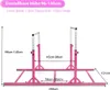 A diagram of a pink gymnastics bar with dimensions labeled. Anteprima dell’immagine prodotto