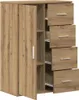 vidaXL Kredens dębowy Artisan 60 x 31 x 84 cm materiał Podgląd zdjęcia produktu 2