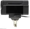 A close-up side view of a black electronic device with a silver mounting bracket and a black power cord plugged into it. Anteprima dell’immagine prodotto
