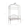 Panchina da giardino 122 cm in ferro marrone antico Anteprima dell’immagine prodotto 7