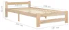 vidaXL Posteľ z masívneho dreva Borovica 100x200 cm Náhľad obrázku produktu 5