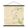 MuchoWow® Textilposter Stadtplan - Karte - Lübeck - Vintage Produktbild-Vorschau 1
