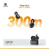 Marketing image for Hollyland Lark M2S wireless lavalier microphone, highlighting its range. Anteprima dell’immagine prodotto