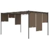 Padiglione da giardino con tenda laterale 4x3x2,25 m Taupe Anteprima dell’immagine prodotto 6
