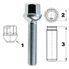 Bullone ruota M12x1.50, lunghezza filettatura: 60 mm, Anteprima dell’immagine prodotto 2
