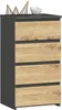 Kommode AKORD CL4 Graphitgrau 40 cm 4 Schubladen Front Produktbild-Vorschau 1