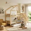 Merax Etagenbett Kinderbett 90x200 cm mit Schubladen, Produktbild-Vorschau 2