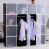 Šatní skříň černá DIY Policový systém z plastu Šatní Náhled obrázku produktu 8