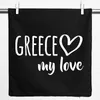 Huuraa Kissenbezug Greece my love 40x40cm Black Baumwolle Produktbild-Vorschau 1