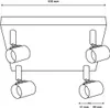 A technical drawing of a ceiling lamp with dimensions indicated. Voir les images du produit