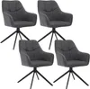 A set of four dark gray dining chairs. Produktbild-Vorschau