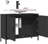 vidaXL Meuble sous-lavabo noir 80x30x60 cm bois composite Voir les images du produit 8