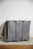 WENKO Wäsche Korb Sammler Box Sack Sortierer TRIO Grau 130 Produktbild-Vorschau 9