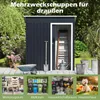 Metalowa szopa ogrodowa COSTWAY 163x86cm, szopa narzędziowa Podgląd zdjęcia produktu 7
