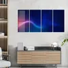 DEQORI Glasbild Echtglas 4x30x60 cm 'Digitale Lichtwellen' Produktbild-Vorschau 3