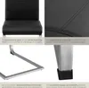 A collage of four images showing details of a black chair with a silver frame. Náhled obrázku produktu