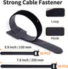 100 Stück Klettband Kabelbinder Schwarz, Klett Kabelbinder Produktbild-Vorschau 4