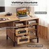 COSTWAY 181x60x76 cm ComKunststofftertisch holz, Produktbild-Vorschau 5