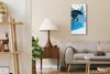 Wohnzimmer-Bild Leinwand Uhr Quarz 30x60 Nachthimmel Produktbild-Vorschau 3