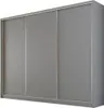 A three-door sliding wardrobe in a neutral gray color. Produktbild-Vorschau