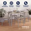 CASARIA® Jídelní stůl se 4 židlemi dřevo 5dílná sada kov Náhled obrázku produktu 10