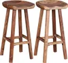 vidaXL Sgabello da bar 2 pz. Legno massiccio di acacia Anteprima dell’immagine prodotto 4