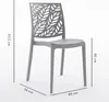 lot de 6 chaises empilables en polypropylène avec fibre de Voir les images du produit 3