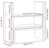 vidaXL Schreibtisch-Organizer Verstellbar Weiß 40x17x41 cm Produktbild-Vorschau 8