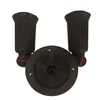 A dark brown outdoor wall light with two lamp heads is shown against a white background. Produktbild-Vorschau