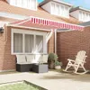 vidaXL Ausziehbare Markise Rot und Weiß 350 x 250 cm Produktbild-Vorschau 3