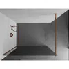 Mexen Kioto Duschwand 90 x 200 cm, Graphit 8 mm, Rosa Gold Produktbild-Vorschau 4