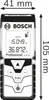 A diagram of a Bosch GLM 40 Professional laser distance meter with dimensions indicated. Voir les images du produit