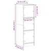 vidaXL Highboard mit Glastüren Weiß 35x37x109 cm Produktbild-Vorschau 12