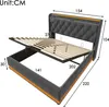 A diagram of a bed with dimensions indicated by measurement lines and numbers. Produktbild-Vorschau